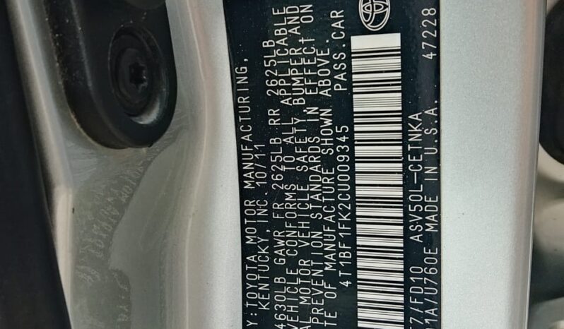 
								2012 Toyota Camry full									